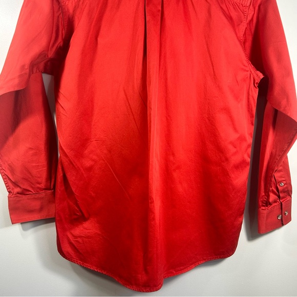 ARIAT Western Workwear Button Down Long Sleeve Shirt Orange; Men’s Size Large - Picture 13 of 16